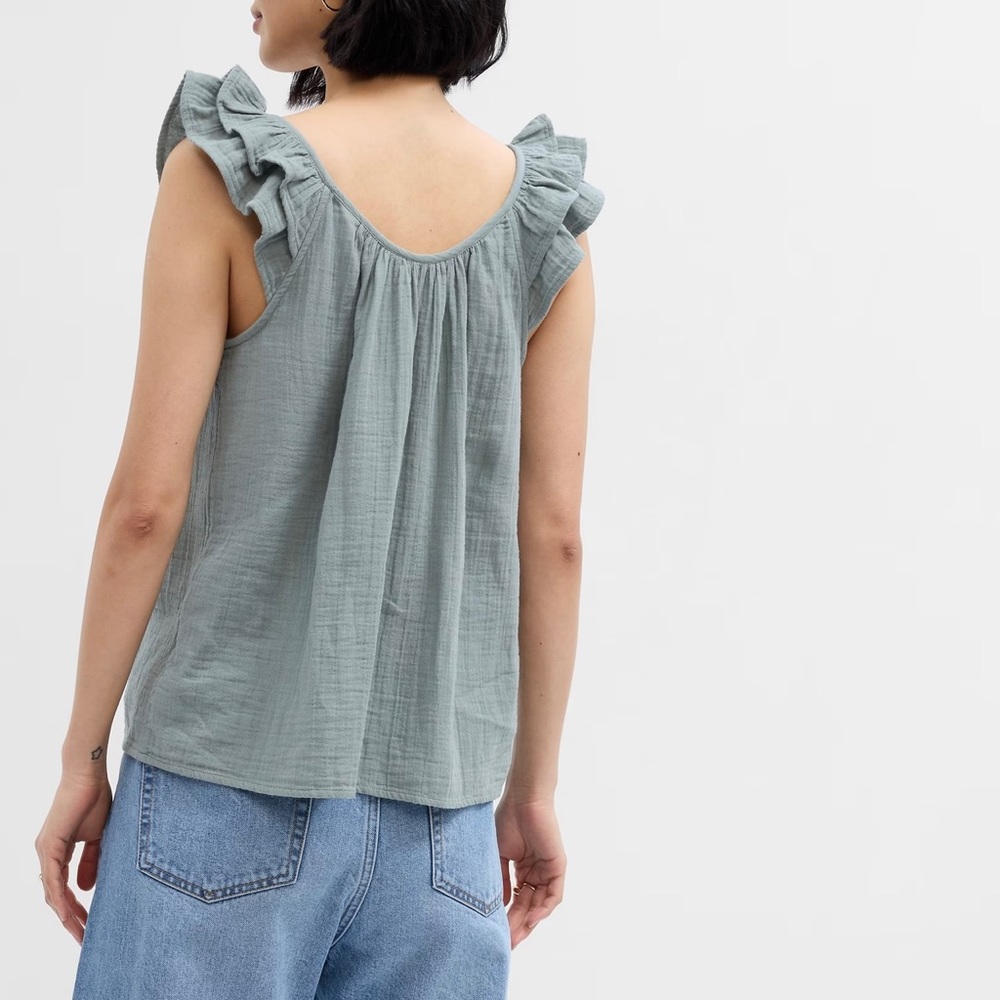 Scoopneck Ruffle Sleeve Top - Picture 7 of 7